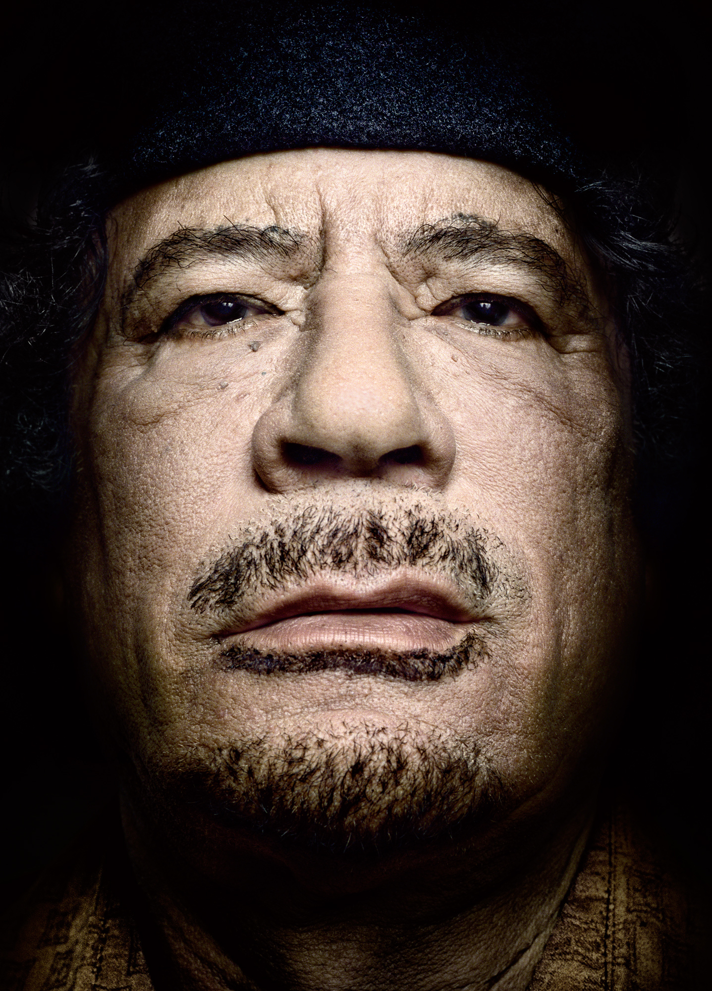 Portrait of Libyan leader Muammar Gaddafi, by Platon