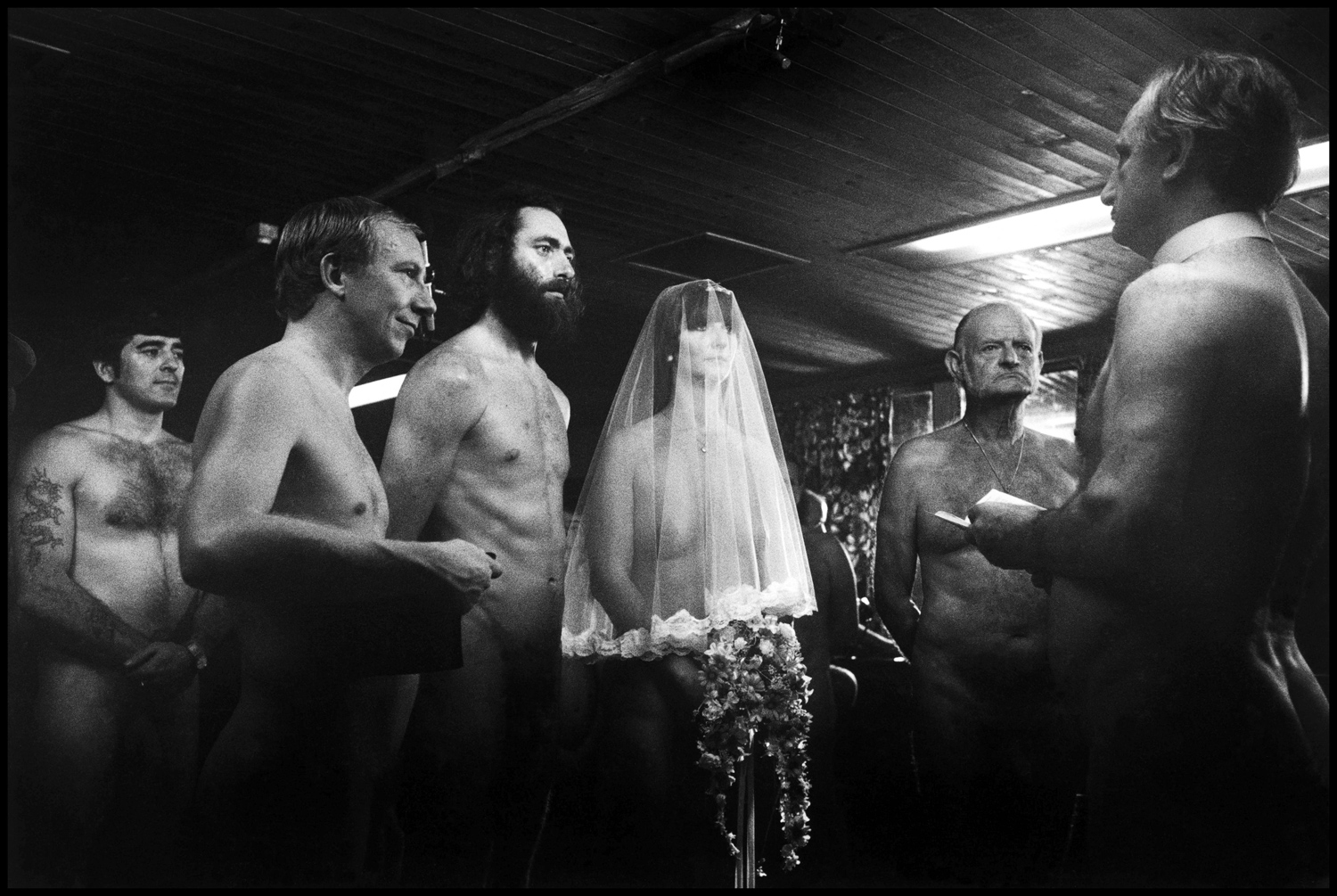Kent England, 1984.  The funniest situation that I had was a nudist wedding where the minister only had a white collar on. That was it.