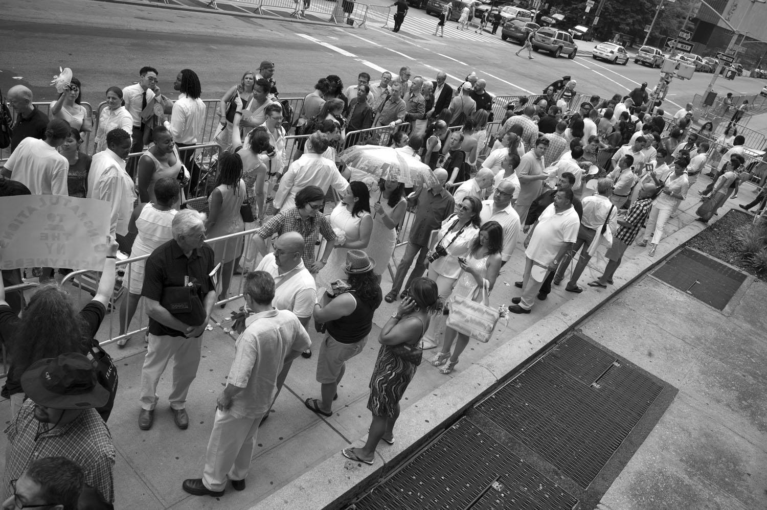 The line outside the Clerk's office stretched down the block. By the end of the day, the city of New York had issued 659 marriage licenses throughout the five boroughs.