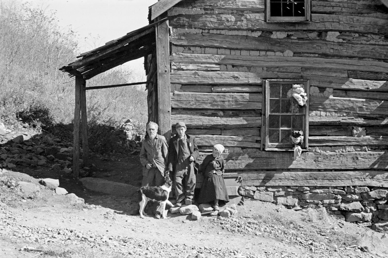 Fennel Corbin and two of his grandchildren, Shenandoah National Park, October 1935