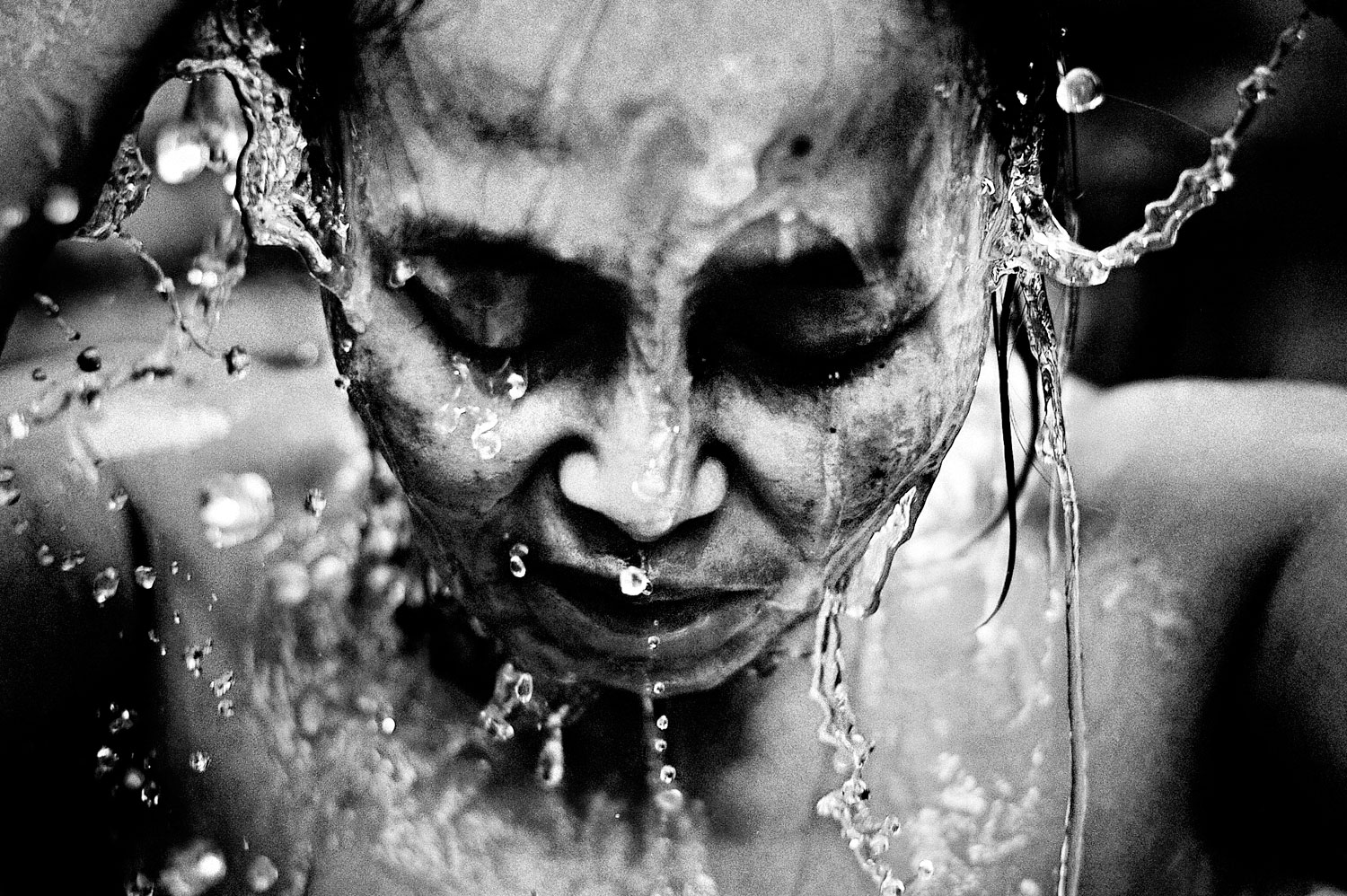 Farida, the Shaman’s apprentice, takes a bath to purify her body before the afternoon prayer.  2010