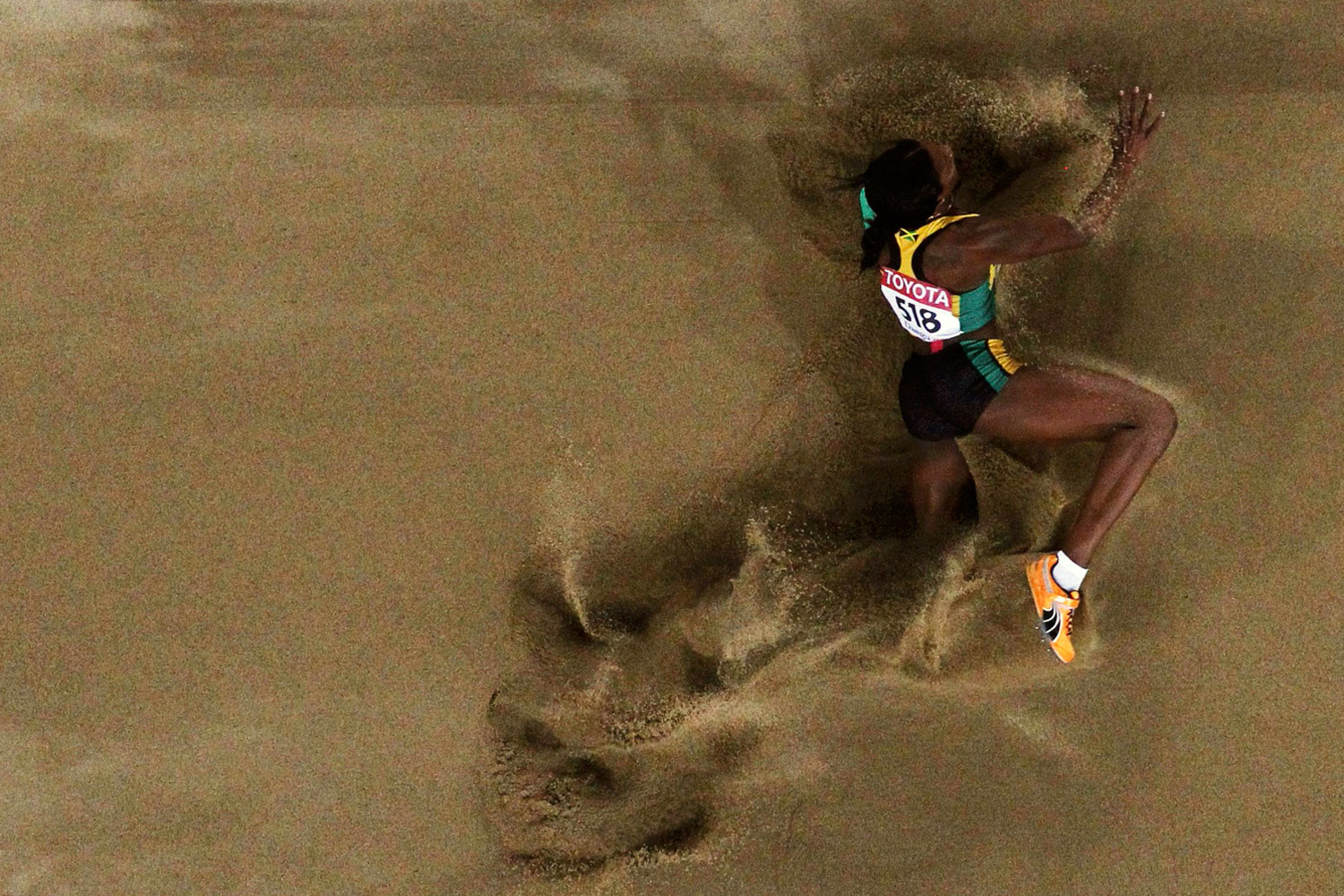 Jovanee Jarrett of Jamaica competes during the women's long jump qualifying event at the IAAF World Athletics Championships in Daegu, South Korea, August 27, 2011.