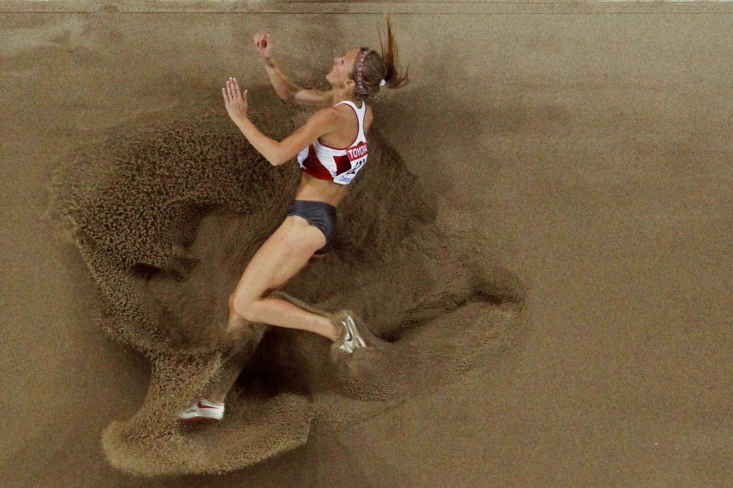 Lauma Griva of Latvia competes during the women's long jump qualifying event at the IAAF World Athletics Championships in Daegu, South Korea, August 27, 2011.