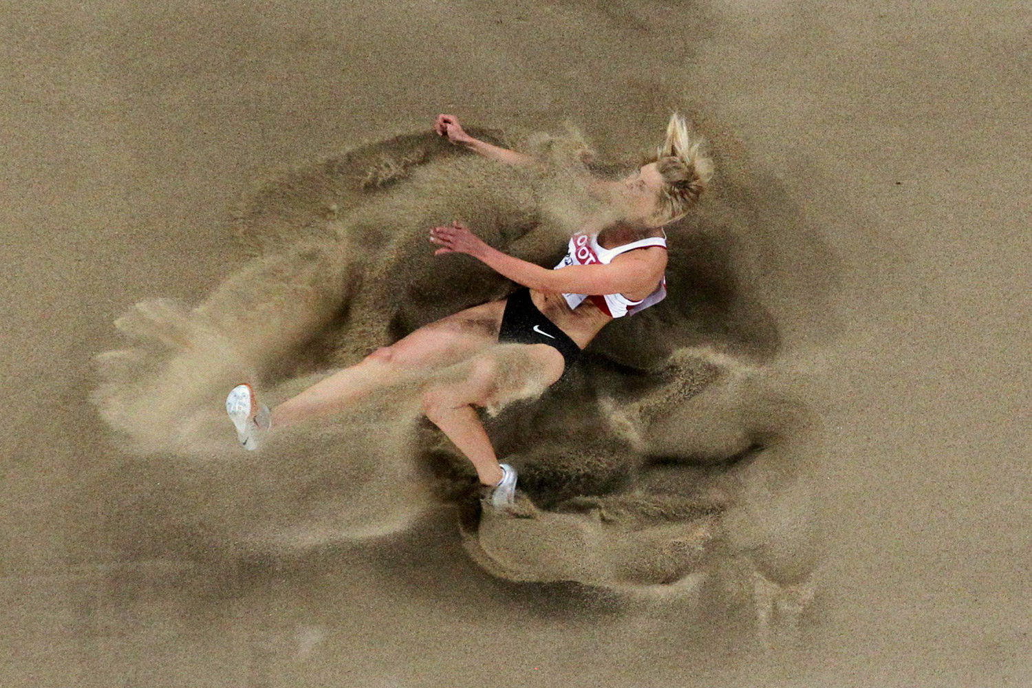 Ineta Radevica of Latvia competes during the women's long jump final at the IAAF World Championships in Daegu, South Korea, August 28, 2011.