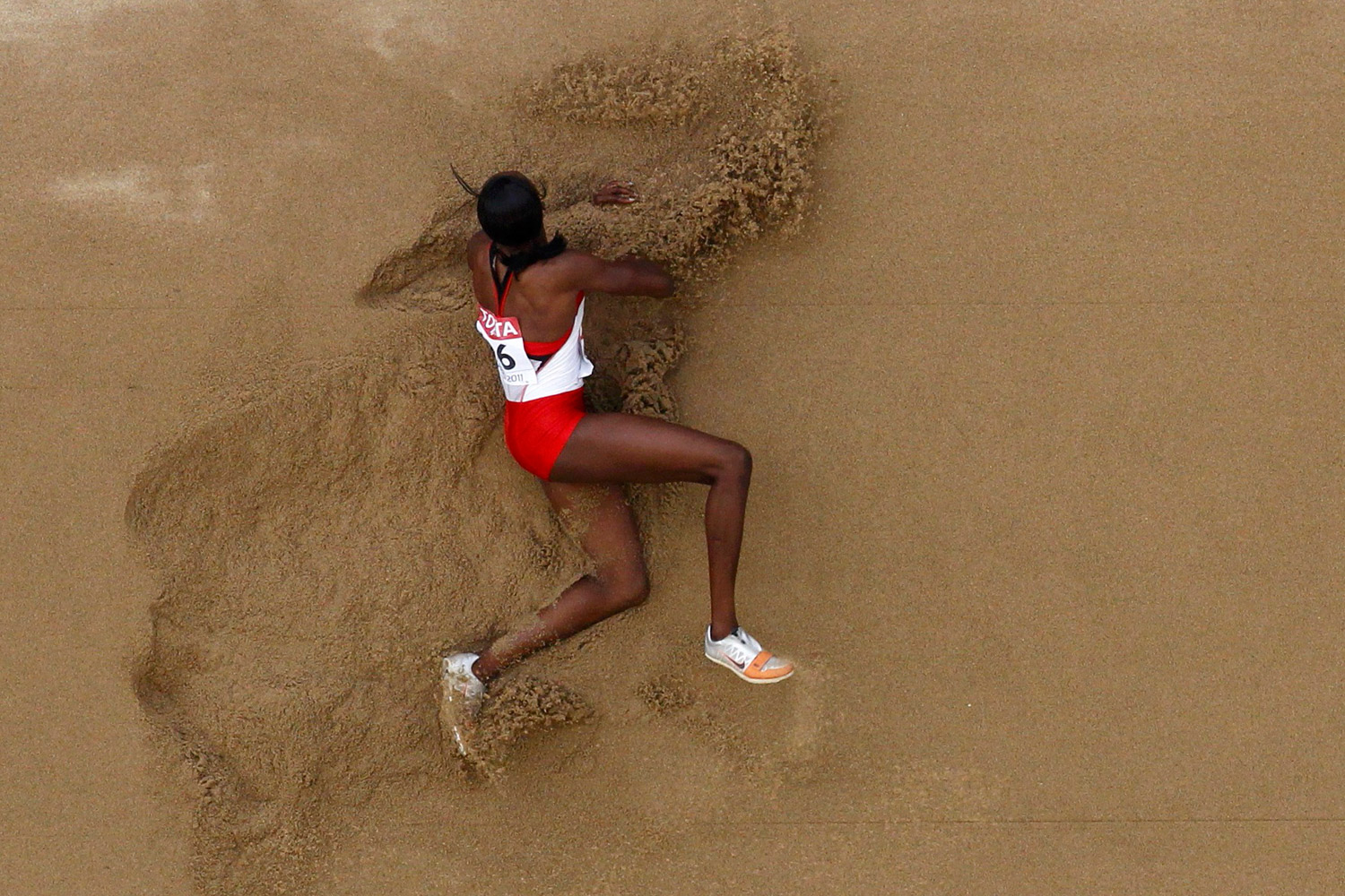 Ruky Abdulai of Canada competes during the long jump event of the heptathlon at the IAAF World Championships in Daegu, South Korea, August 30, 2011.
