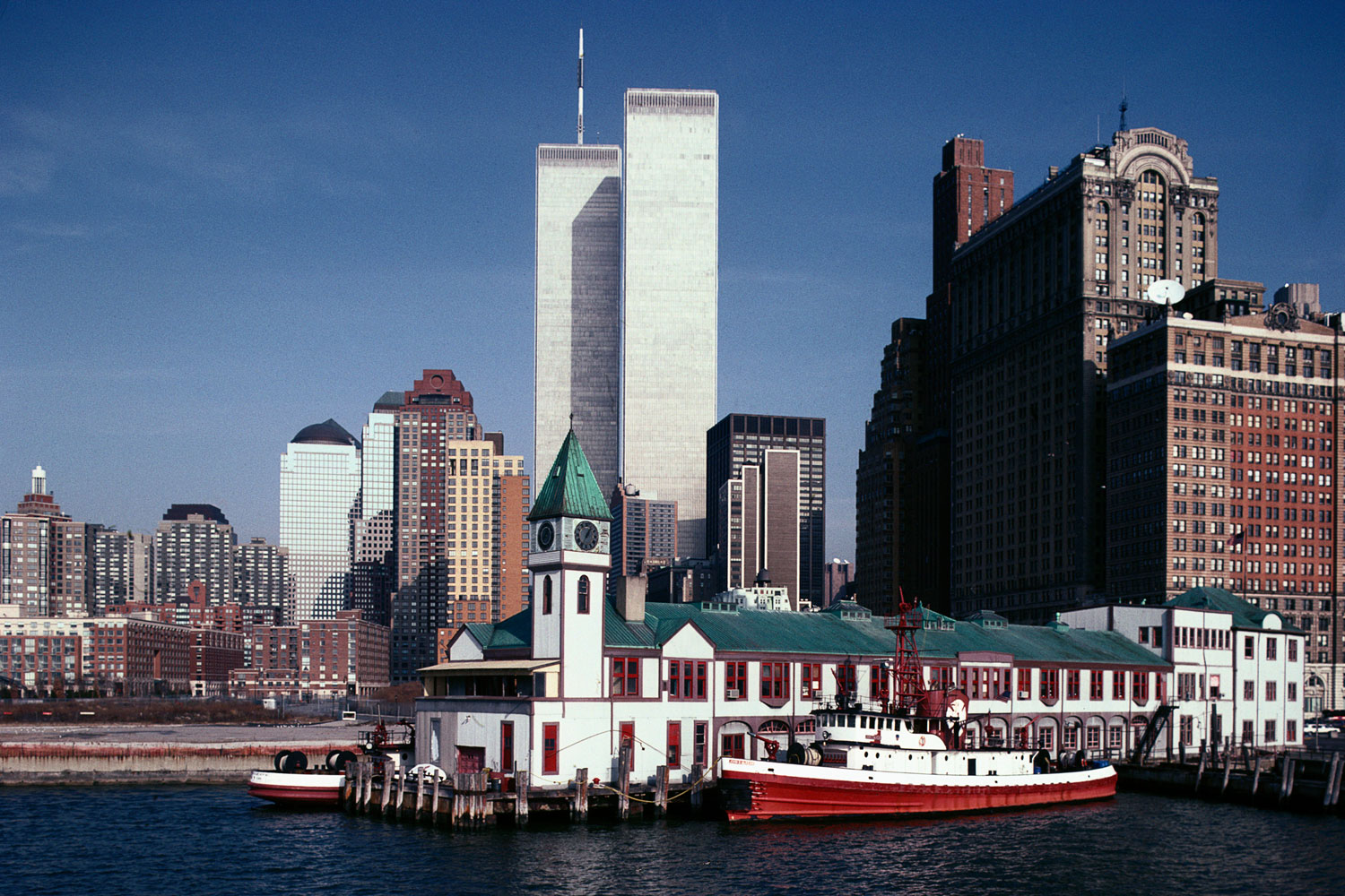 View from the Statue of Liberty Ferry, January, 1992.