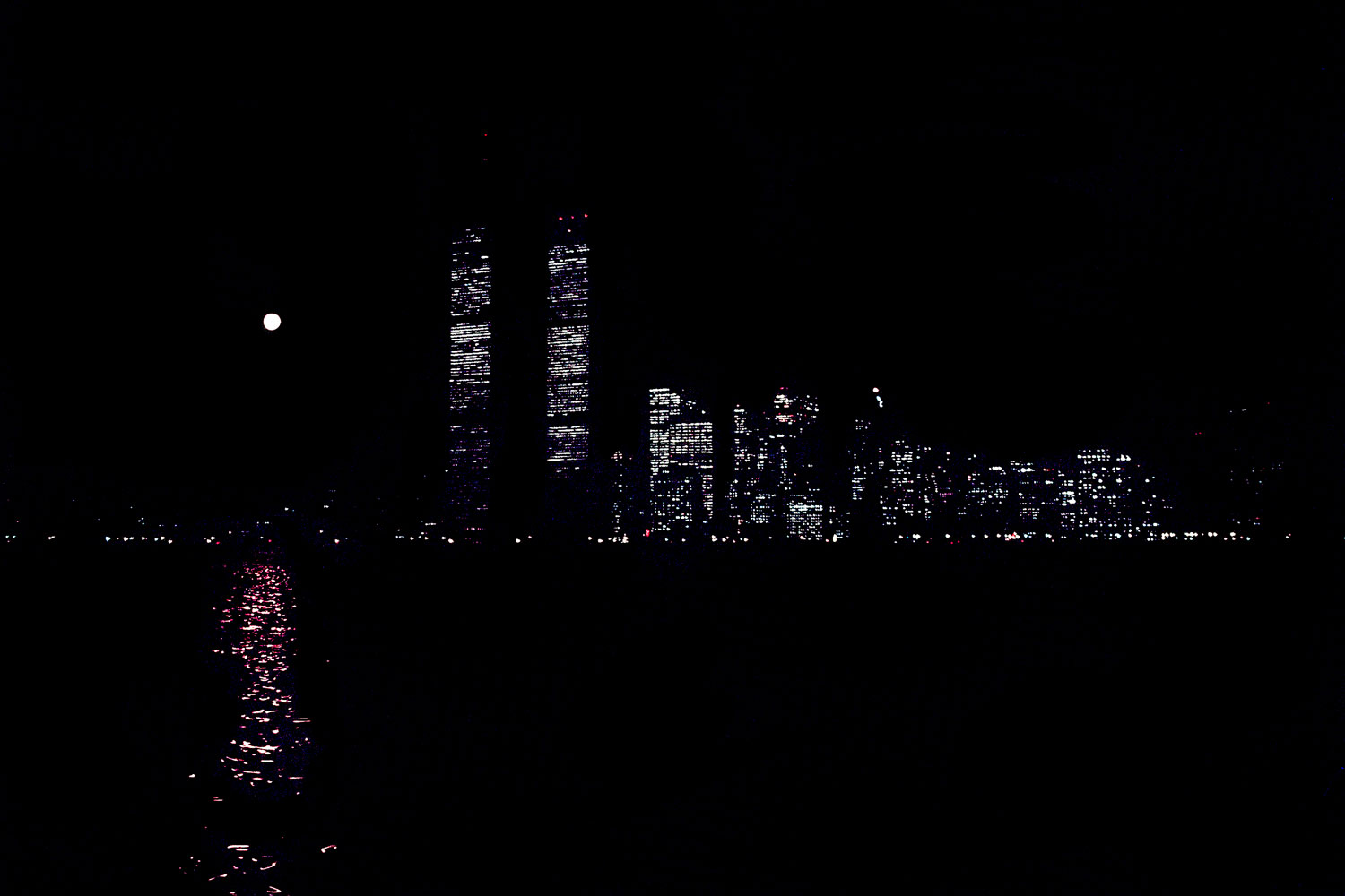 View of Lower Manhattan from Exchange Place, Jersey City, New Jersey, 1980.