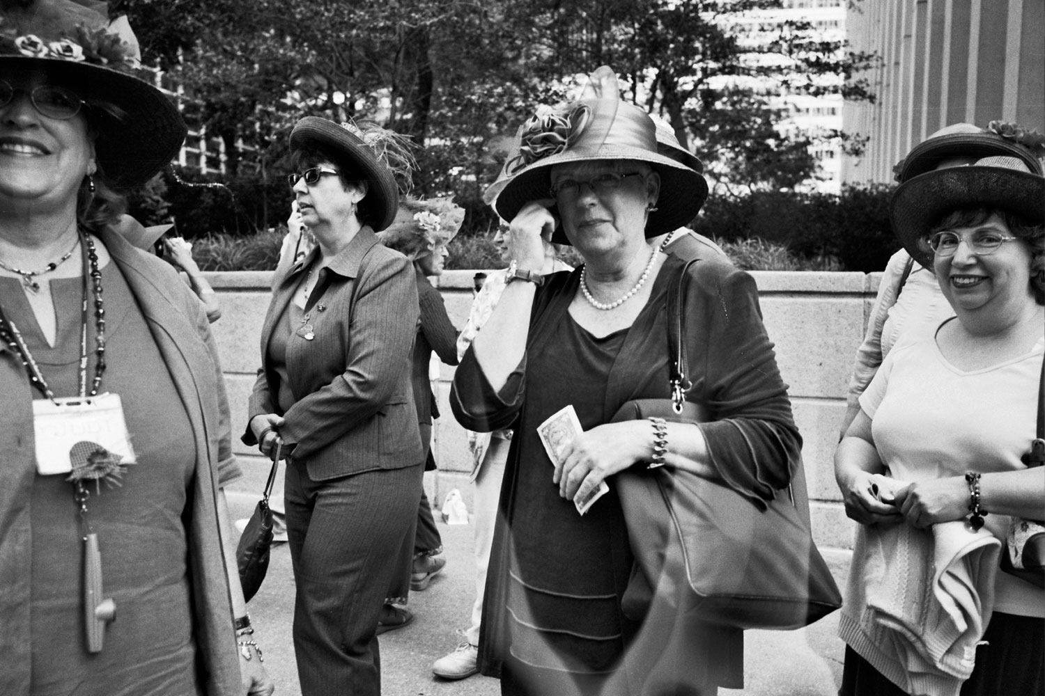 Ladies dressed in their finest on the street in Chicago, Ill.