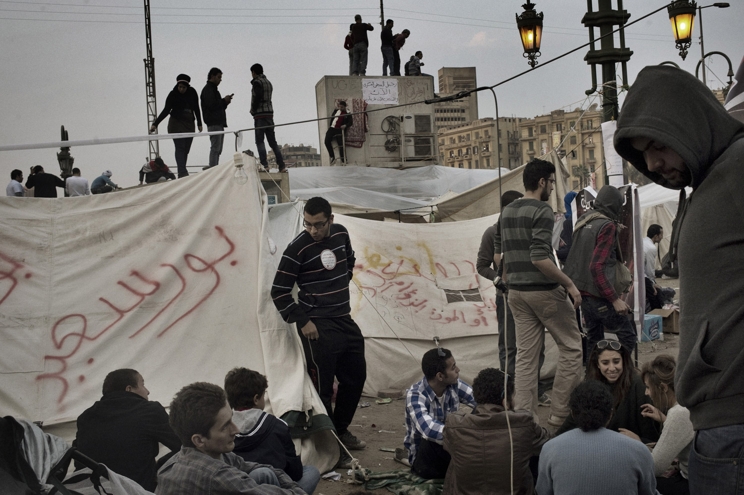 An encampment in Tahrir Square, November 25, 2011.
