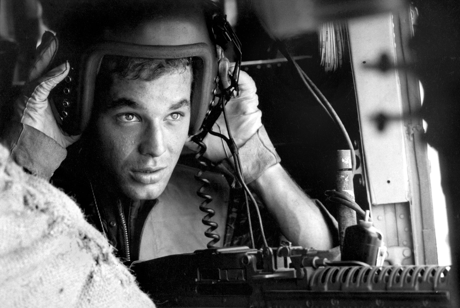 Lance Cpl. James C. Farley, helicopter crew chief, Vietnam, 1965.