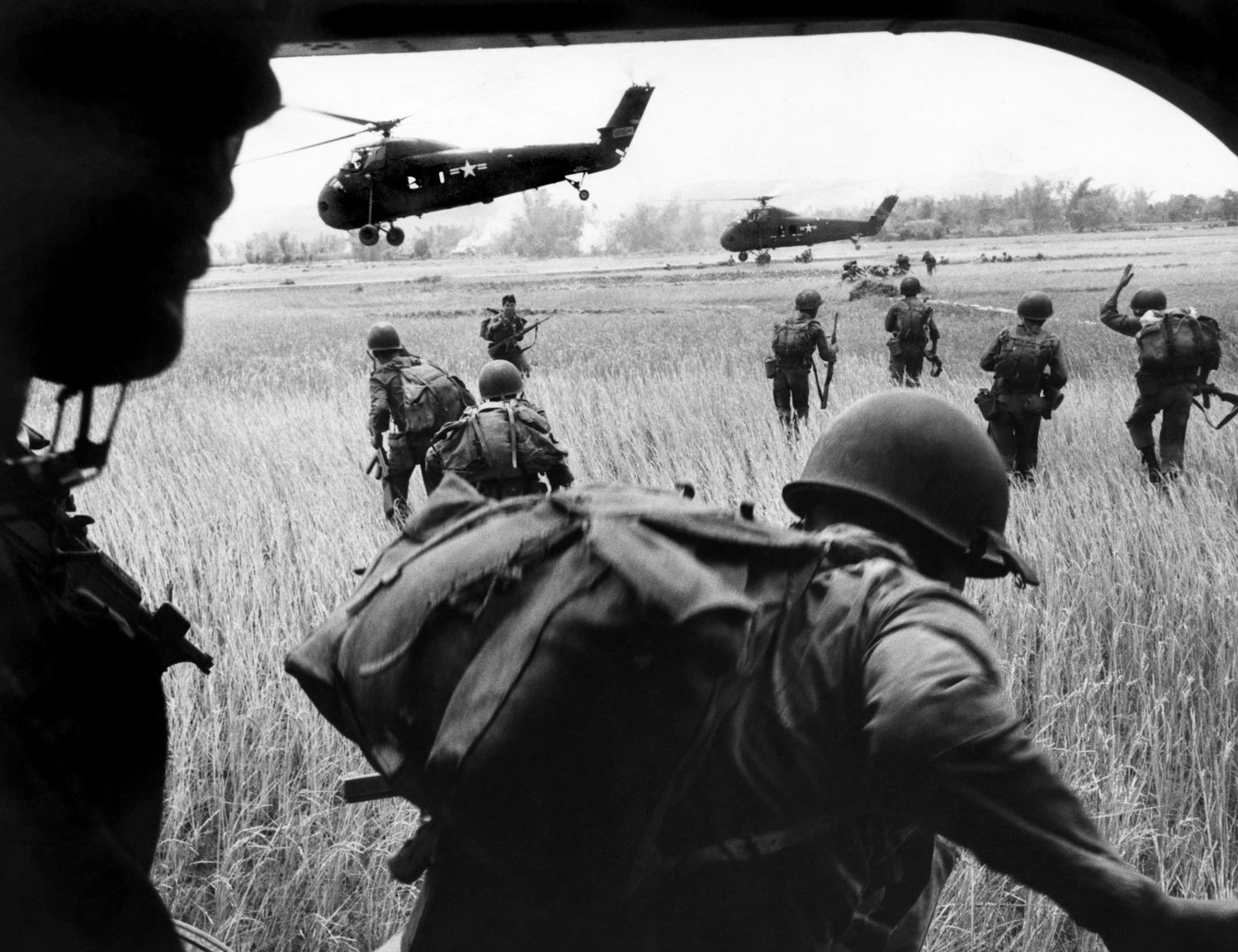 The view from inside Marine helicopter Yankee Papa 13, Vietnam, March 1965.