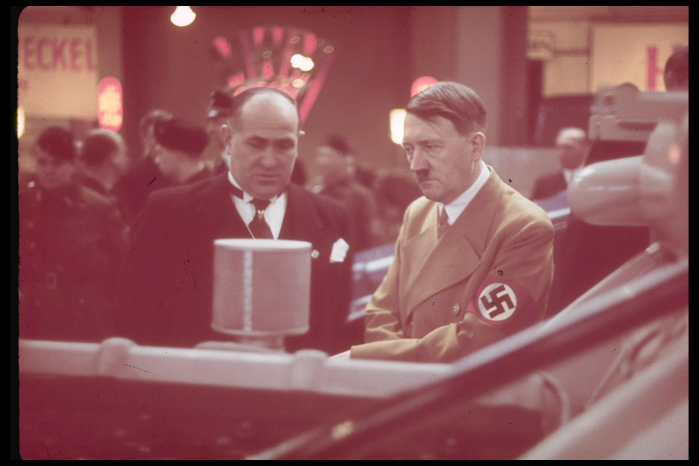Adolf Hitler at the 1939 International Auto Exhibition in Berlin.