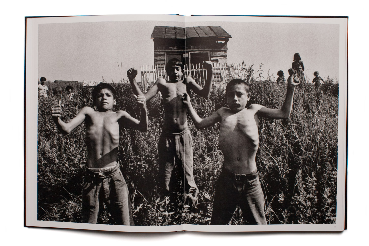 The revised and enlarged edition includes 109 images and uses the photographer’s original book maquette Cikani (Czech for Gypsies) as its foundation.