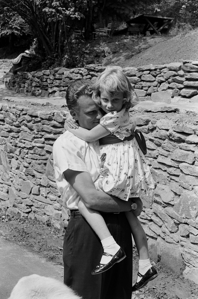 Billy Graham and his daughter, Ruth, in 1956.