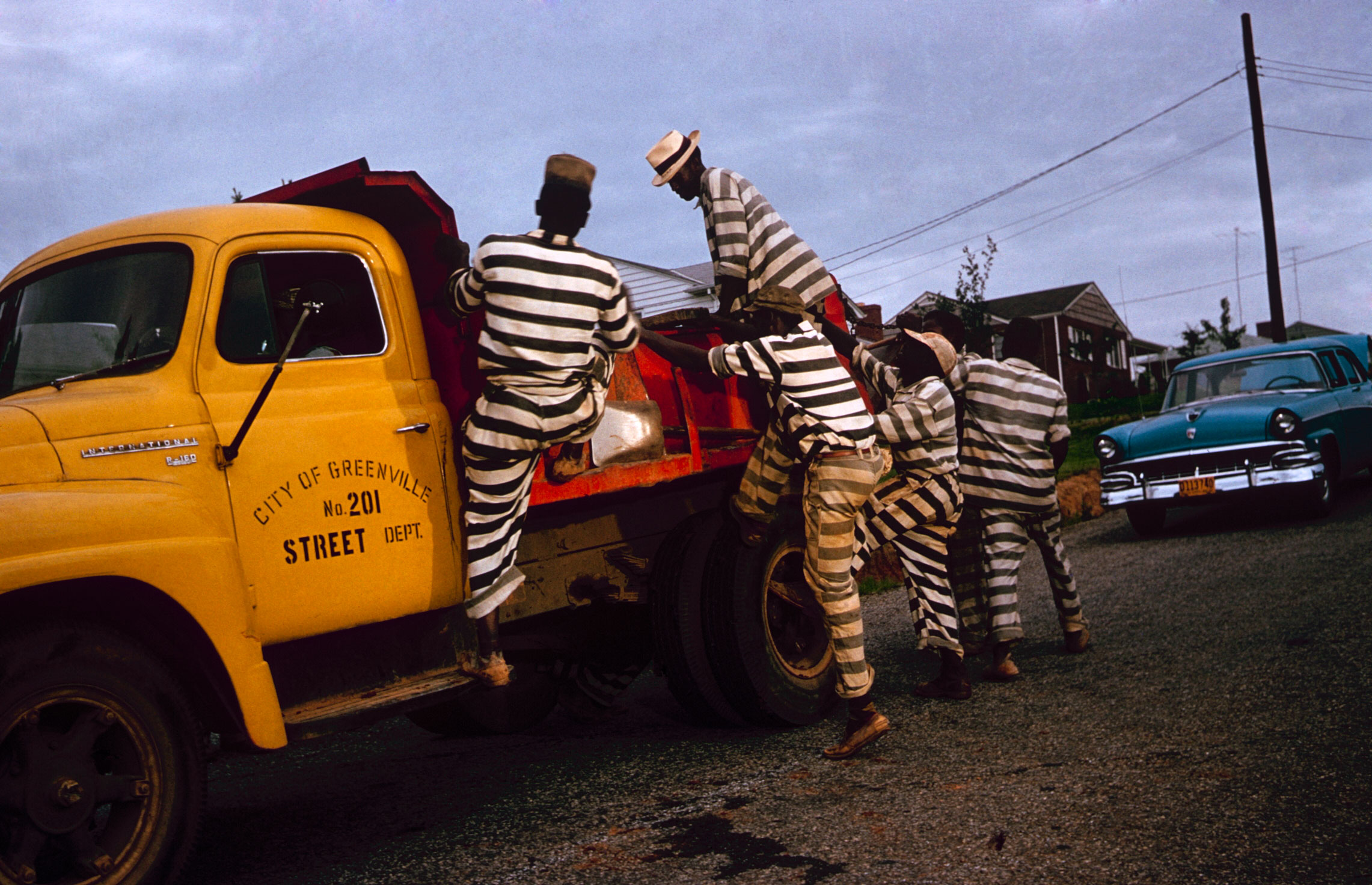 A work crew comprised of inmates, Greenville, South Carolina, 1956.