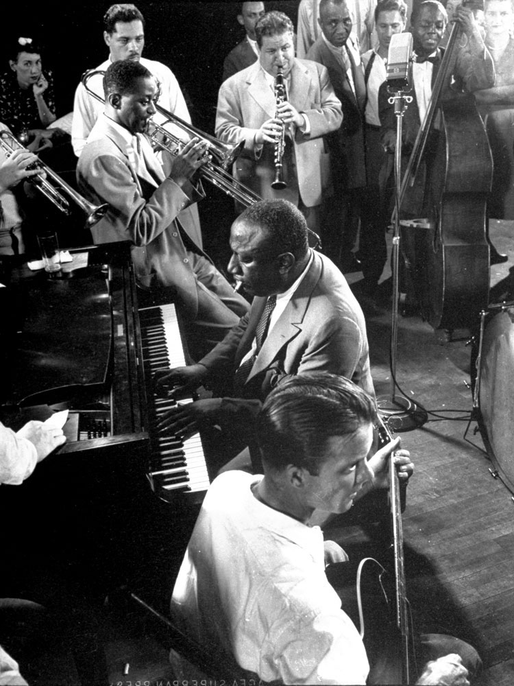 James P. Johnson (piano) and friends, 1943.