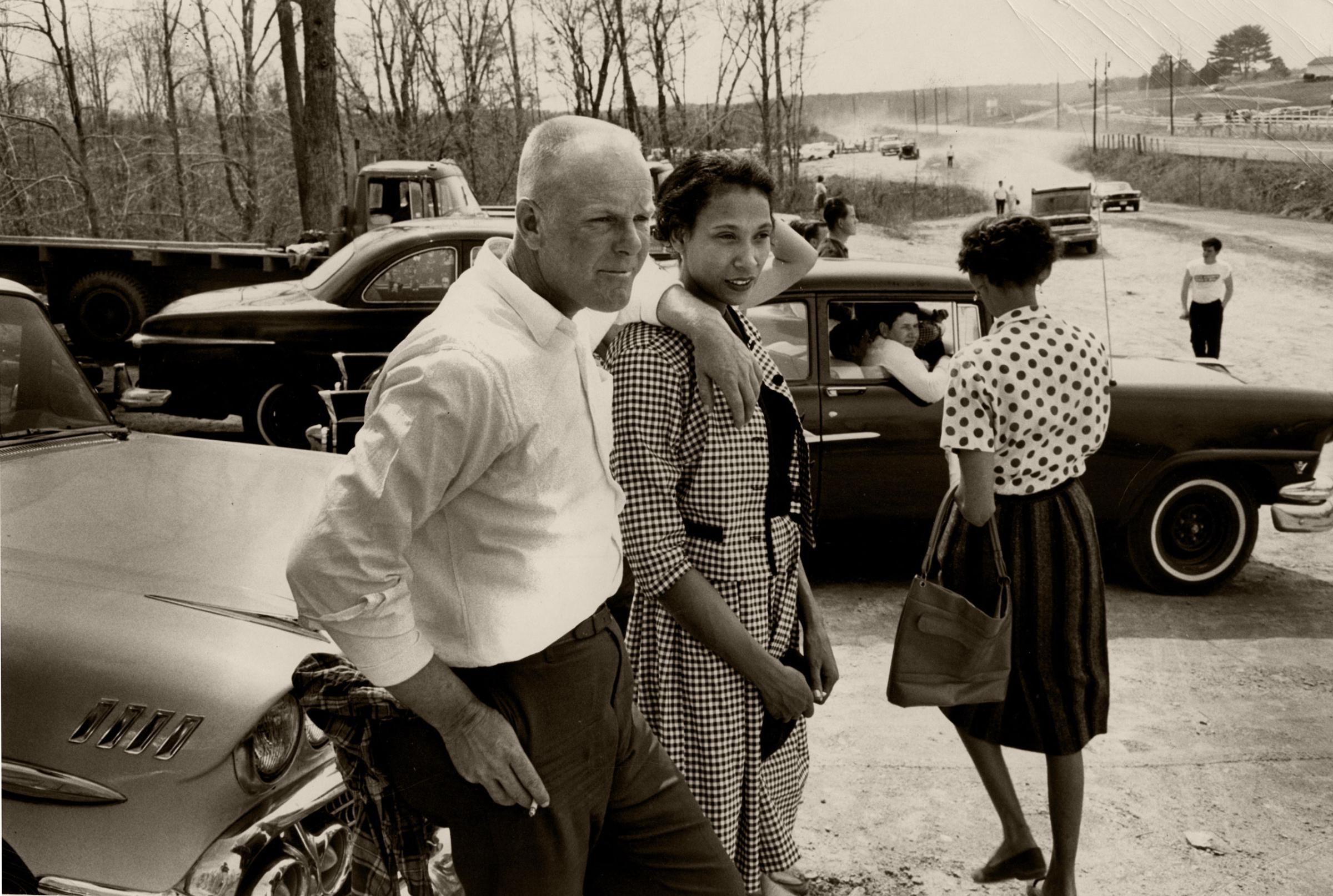 Richard and Mildred Loving at Sumerduck Dragway, Sumerduck, Virginia, April 1965.
