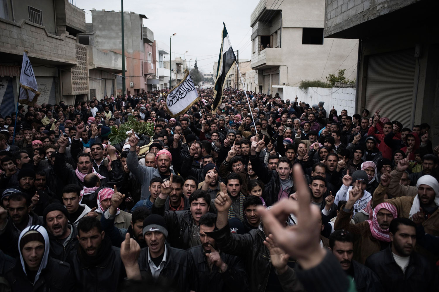 Feb. 14, 2012. Thousands attend the funeral in al-Qsair.