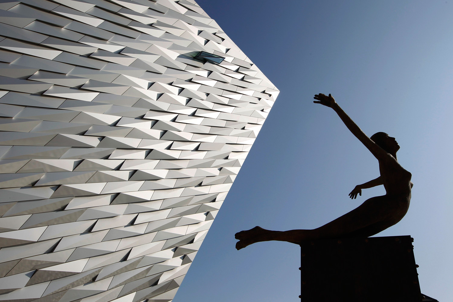 March 27, 2012. An exterior view shows The Titanic Belfast building, which will open to the public in April, in Belfast.
