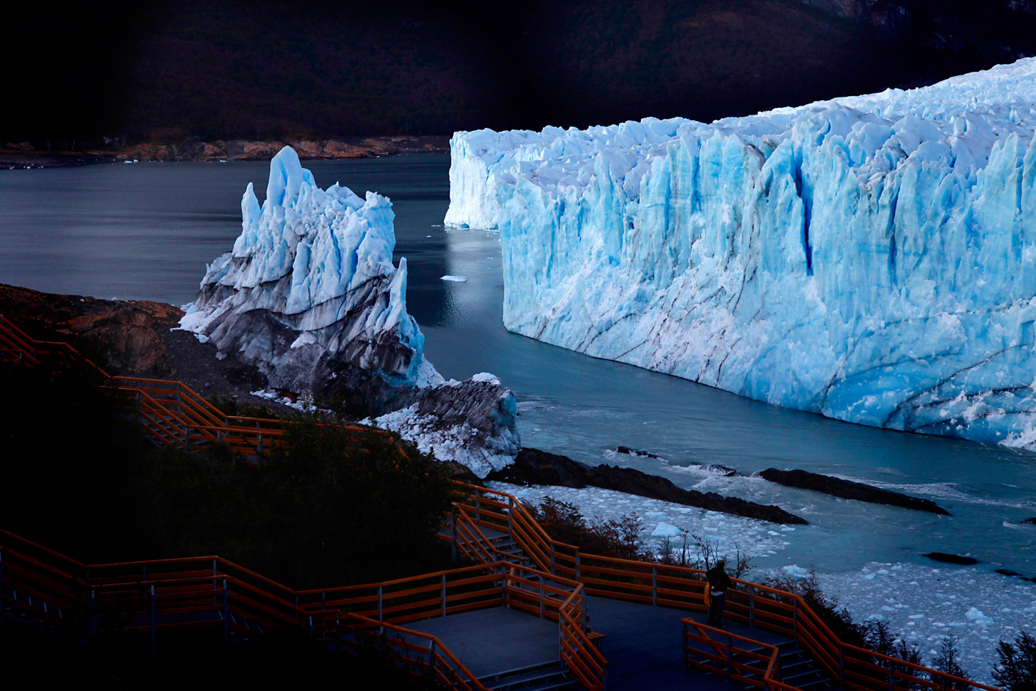 March 4, 2012. The Perito Moreno glacier is seen after the rupture of a massive ice wall near the city of El Calafate in the Patagonian province of Santa Cruz, Argentina.