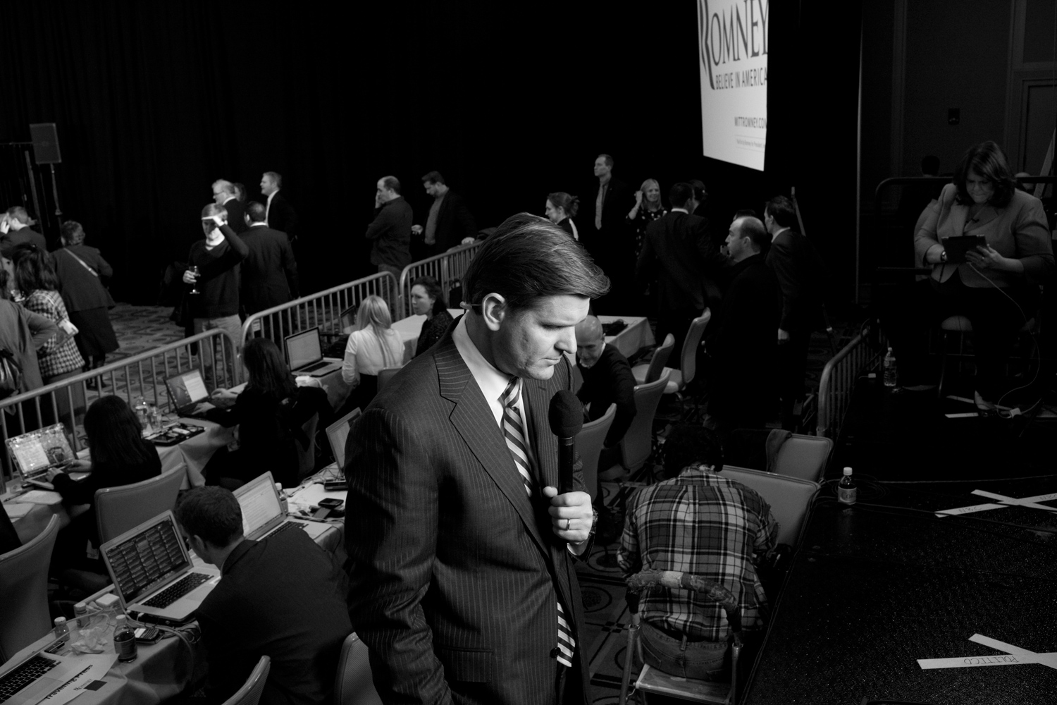March 6, 2012. Mitt Romney supporters at a Super Tuesday event at the Westin Copley Place in Boston.