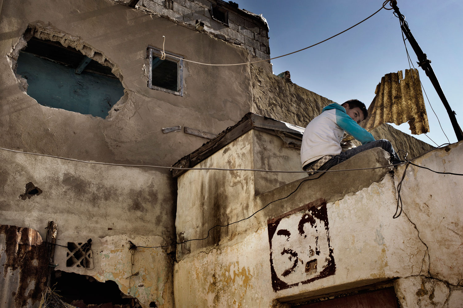 March 2012. A slum known as the Village of the Ball, Douar Elkora in Rabat, Morocco.