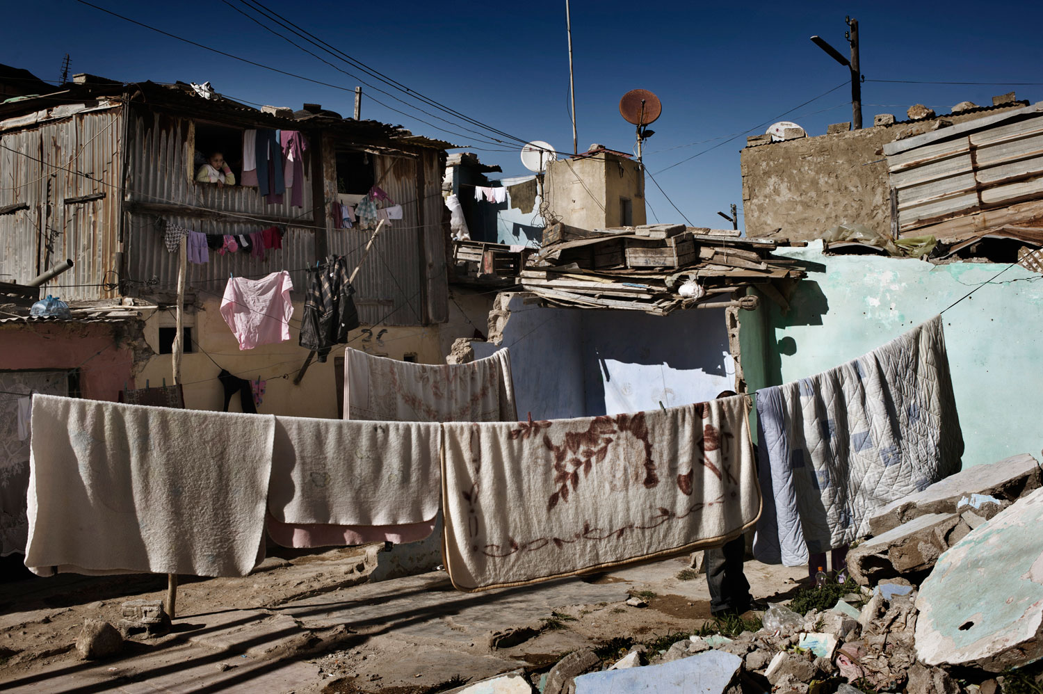 March 2012. A slum known as the Village of the Ball, Douar Elkora in Rabat, Morocco.