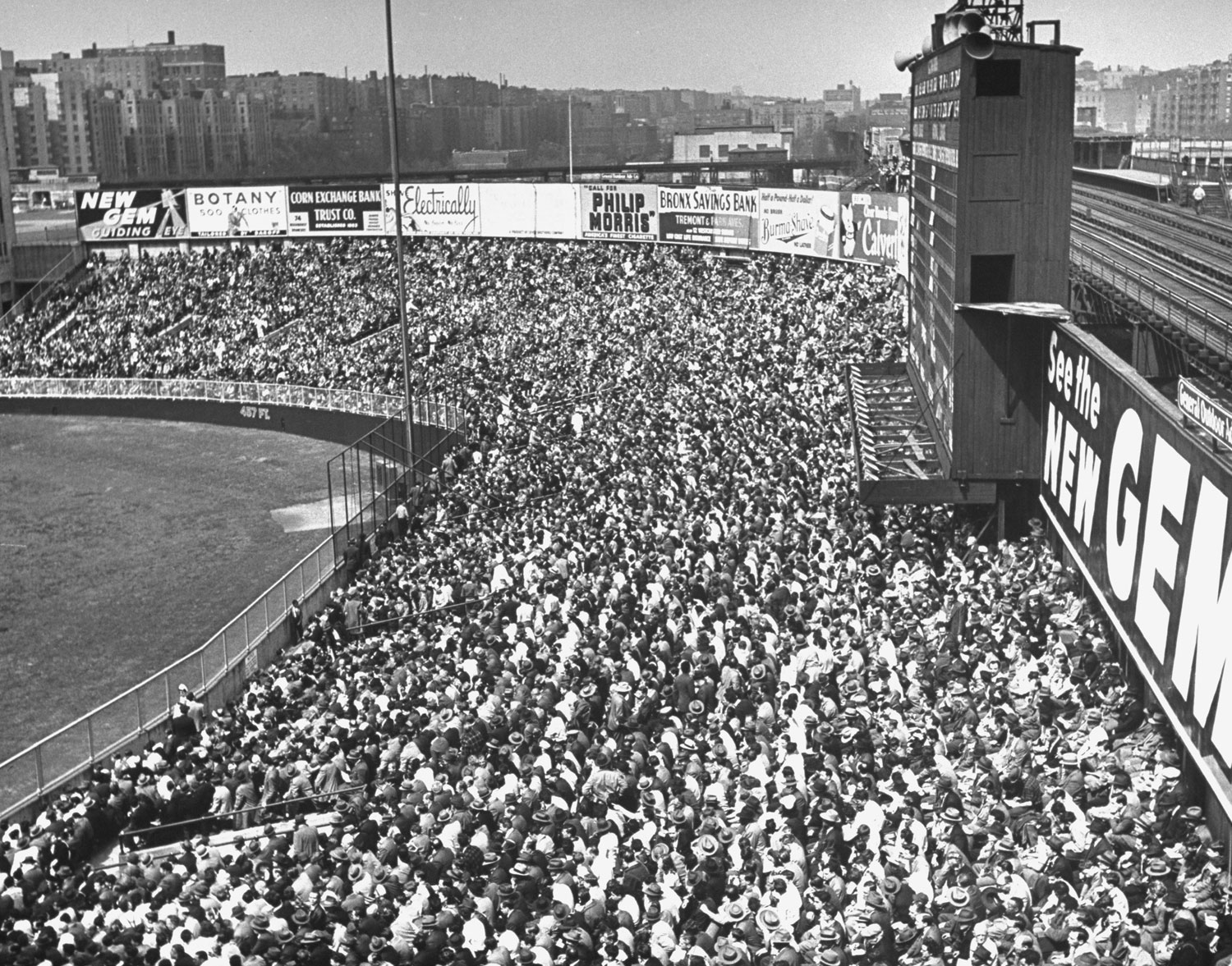 Yankee Stadium, April 27, 1947 -- Babe Ruth Day.