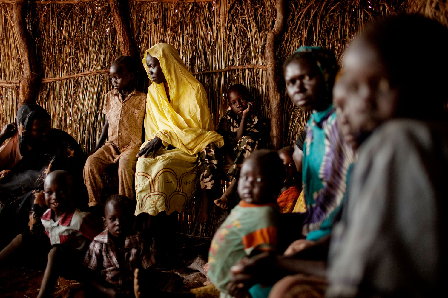 Refugees from the Nuba Mountains wait to be registered by humanitarian agencies on the outskirts of the Yida refugee camp.