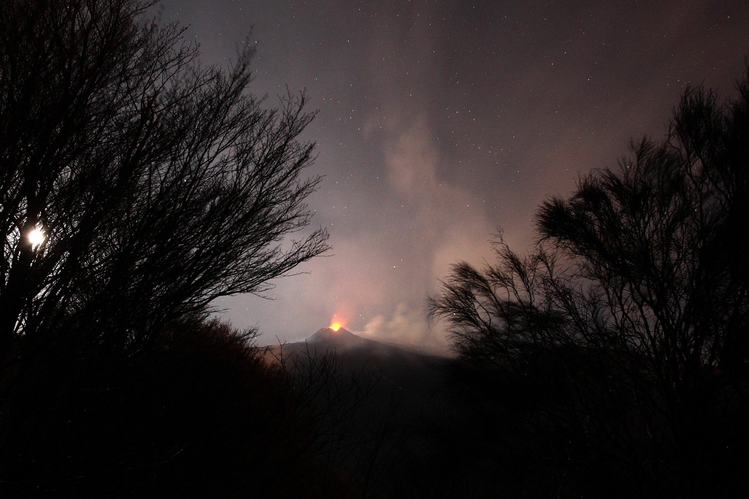 April 1, 2012. Mount Etna spews volcanic ash during an eruption on the southern Italian island of Sicily.