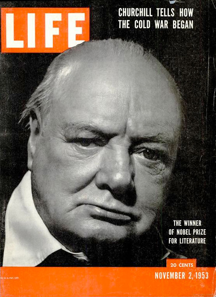 November 2, 1953, cover of LIFE magazine featuring Winston Churchill.