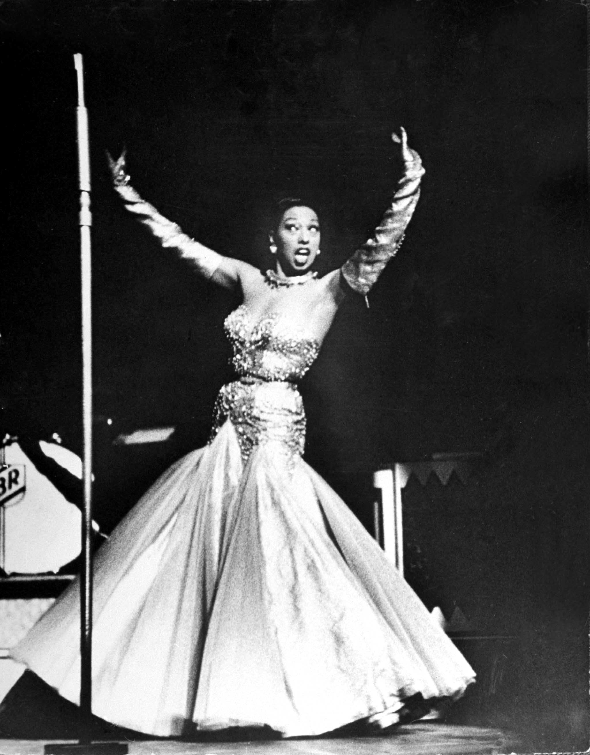 Josephine Baker performs at New York's Strand Theater in 1951.