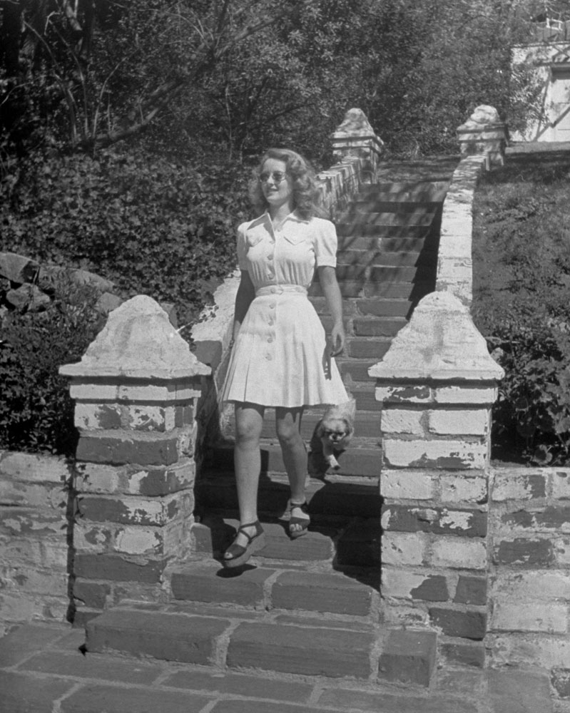 Bette Davis at home in Beverly Hills California, 1939