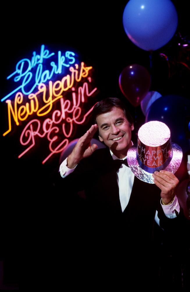 Dick Clark prior to his New Year's Rockin' Eve broadcast in 1983-84.