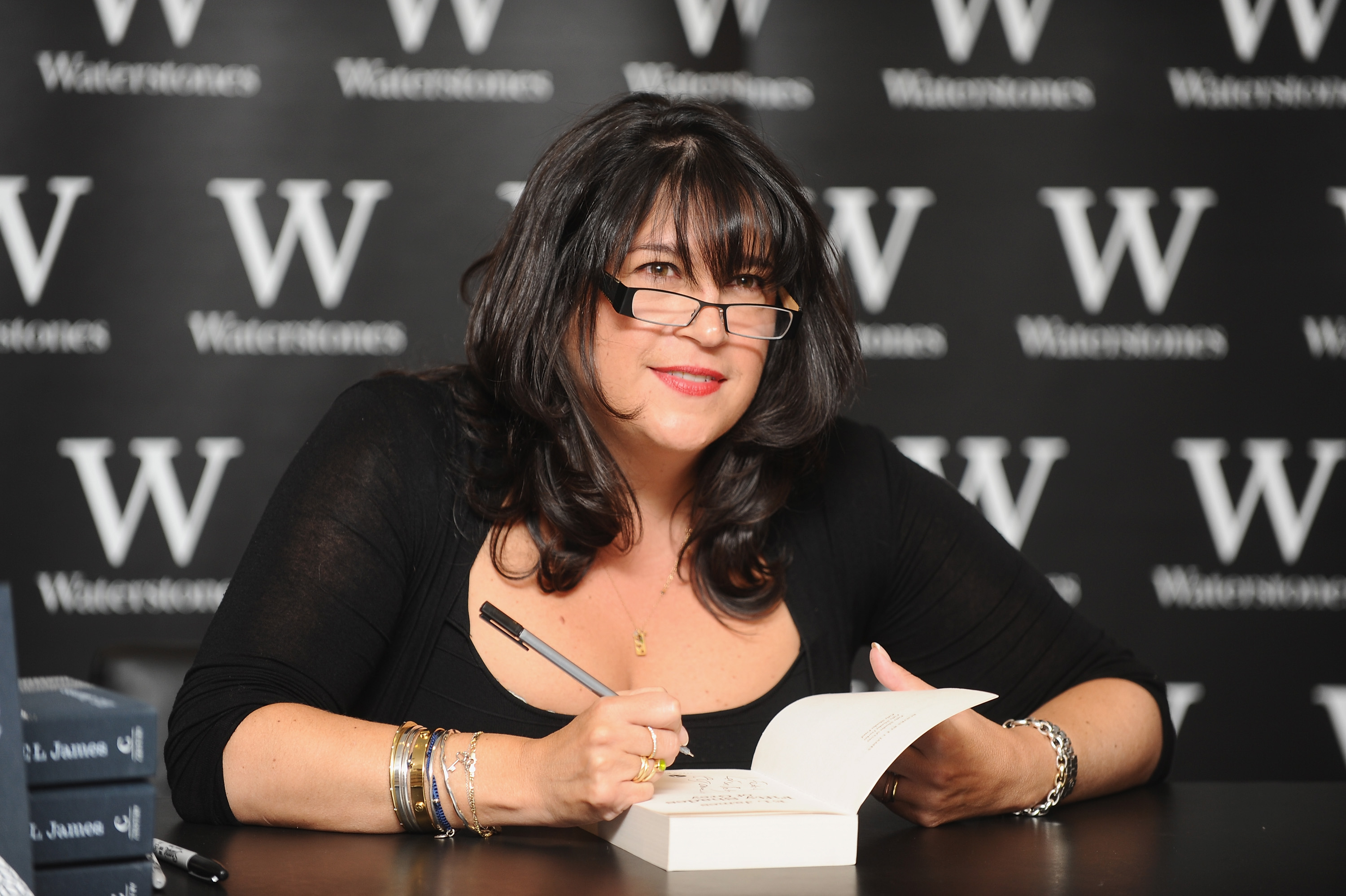 E L James  meets her fans and signs copies of her bestselling novels at Waterstones, Piccadilly on September 6, 2012 in London, England. (Ferdaus Shamim—Getty Images)