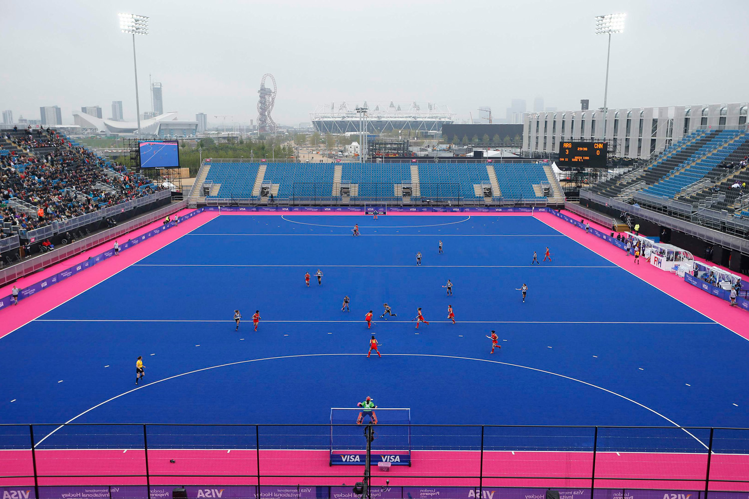 May 2, 2012. Argentina plays China in the women's International Invitational Hockey Tournament at the Riverbank Arena on the Olympic Park in London.