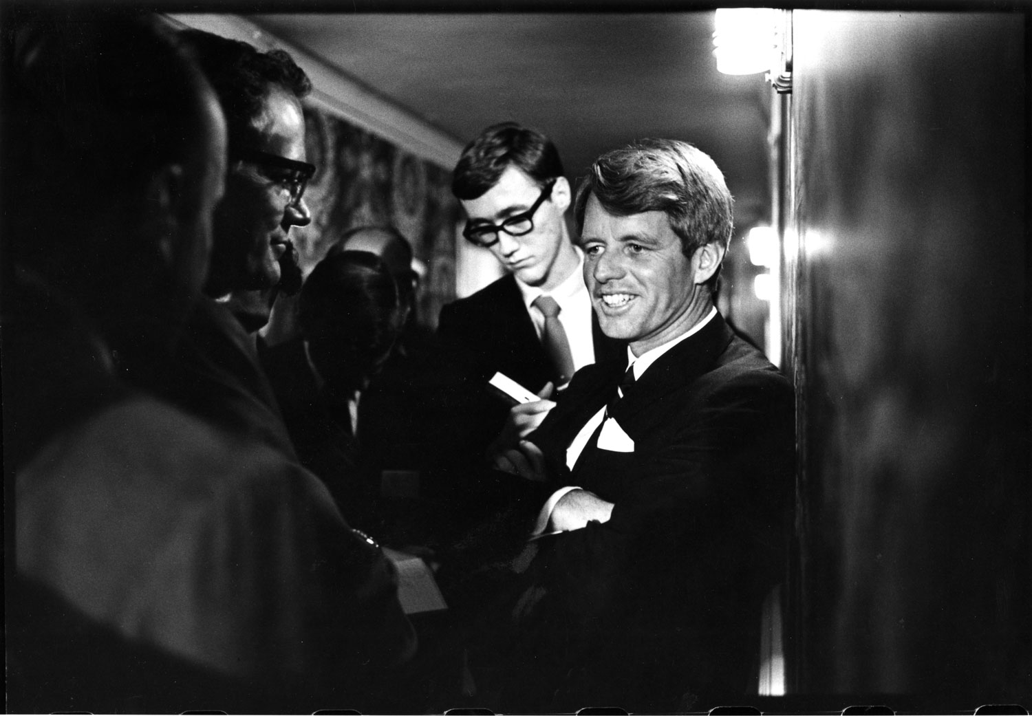 Sen. Robert Kennedy campaigns, June 1968.