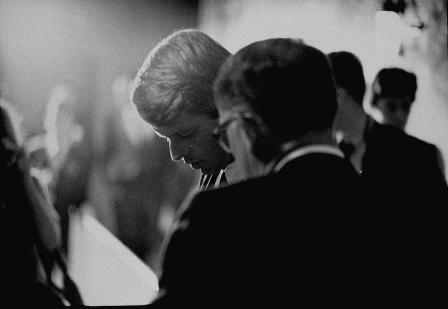 Sen. Robert Kennedy confers with an aide during his run for the Democratic presidential nomination in 1968.