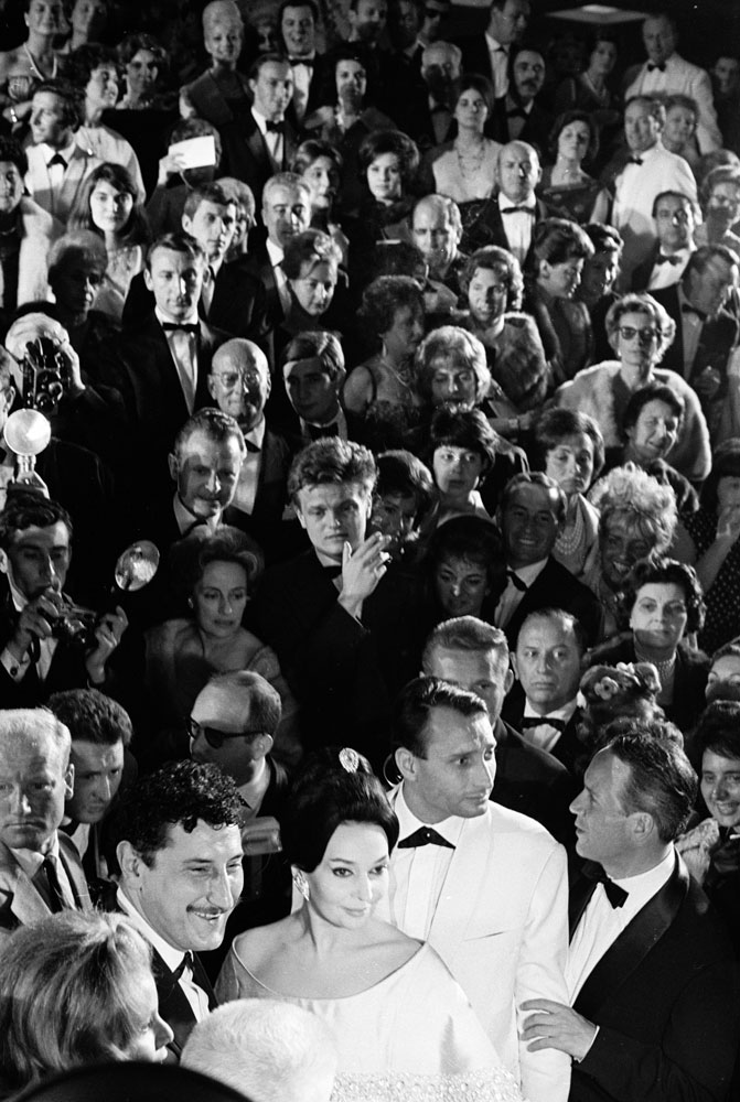 Faces in the crowd, Cannes Film Festival, 1962.