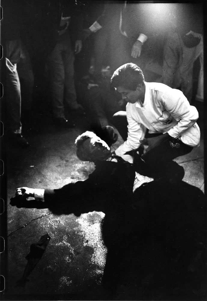 A less-famous image of Sen. Robert Kennedy and Ambassador Hotel employee Juan Romero moments after RFK was shot by Sirhan Sirhan, June 1968.