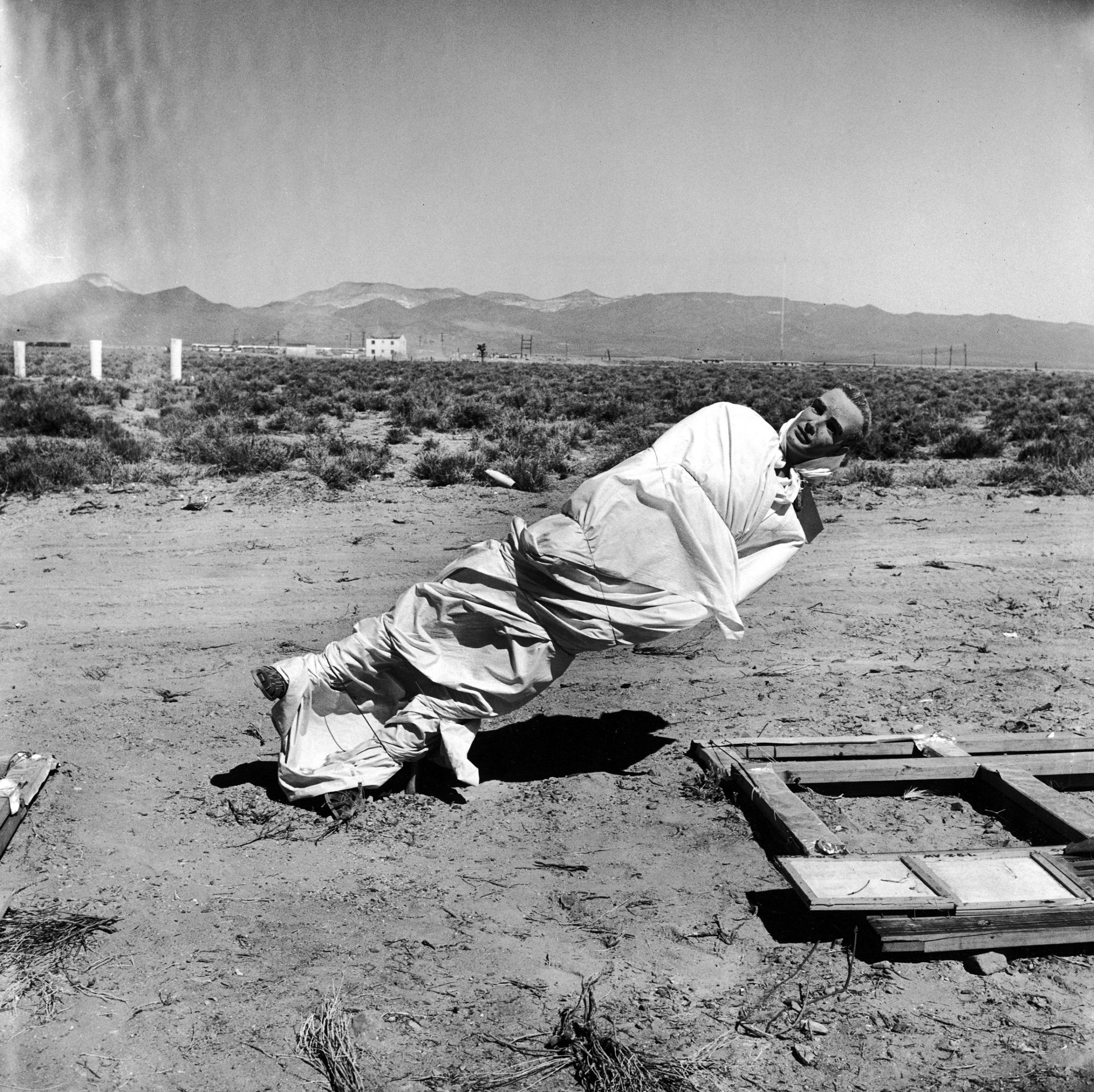 LIFE magazine pictures made after an atomic weapon test, Nevada, 1955.