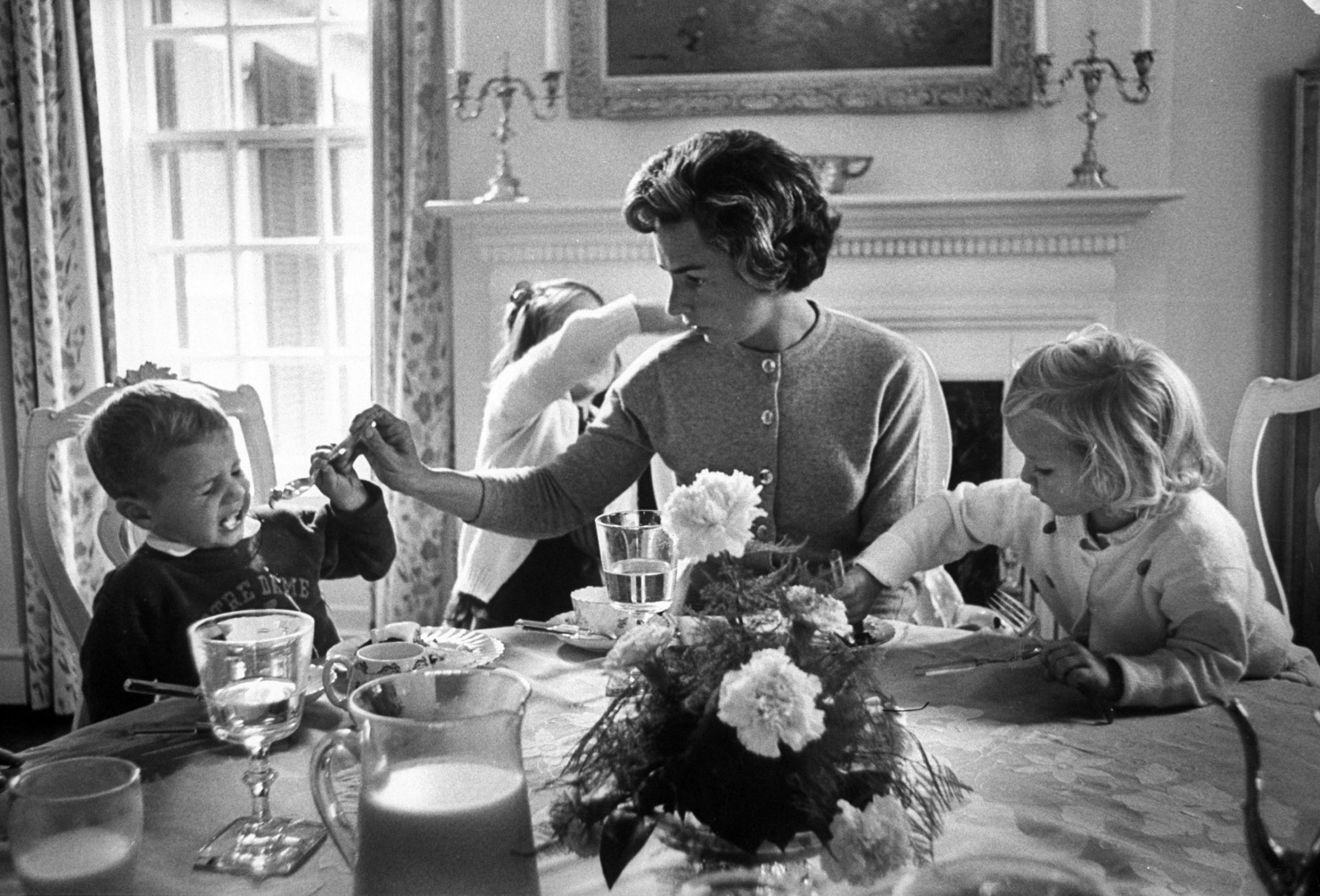 Mrs. Robert F. Kennedy with her children, 1961.