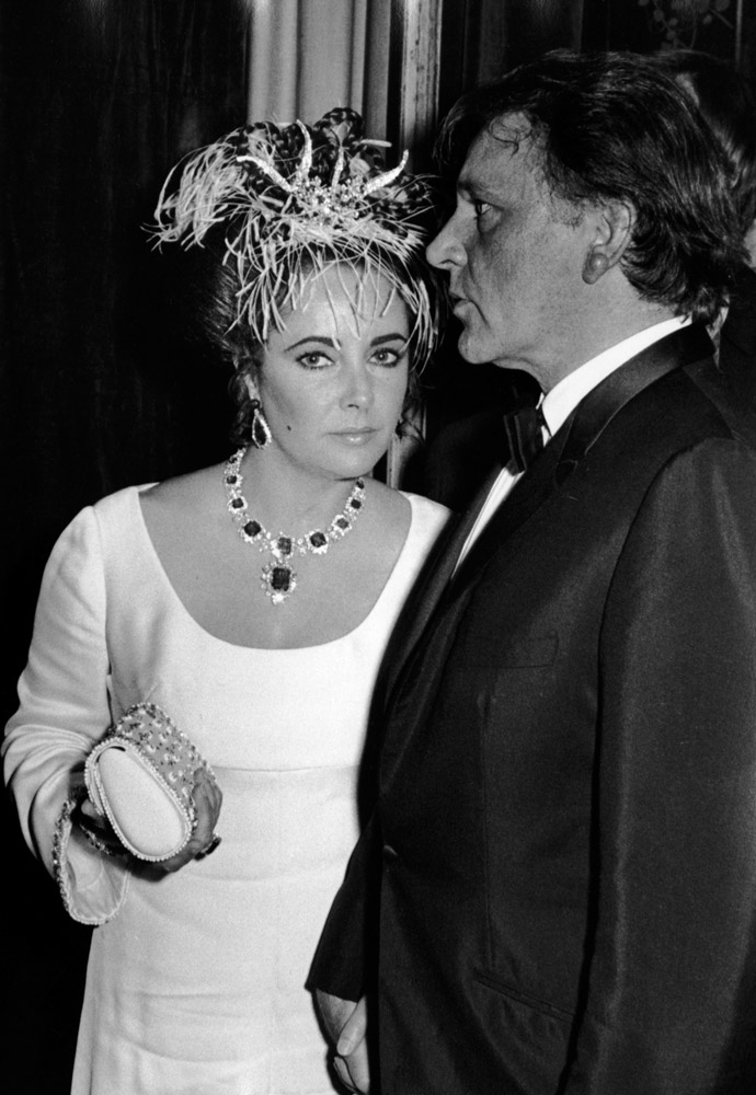 Elizabeth Taylor and Richard Burton at the premiere of A Flea in Her Ear. Oct. 18, 1968