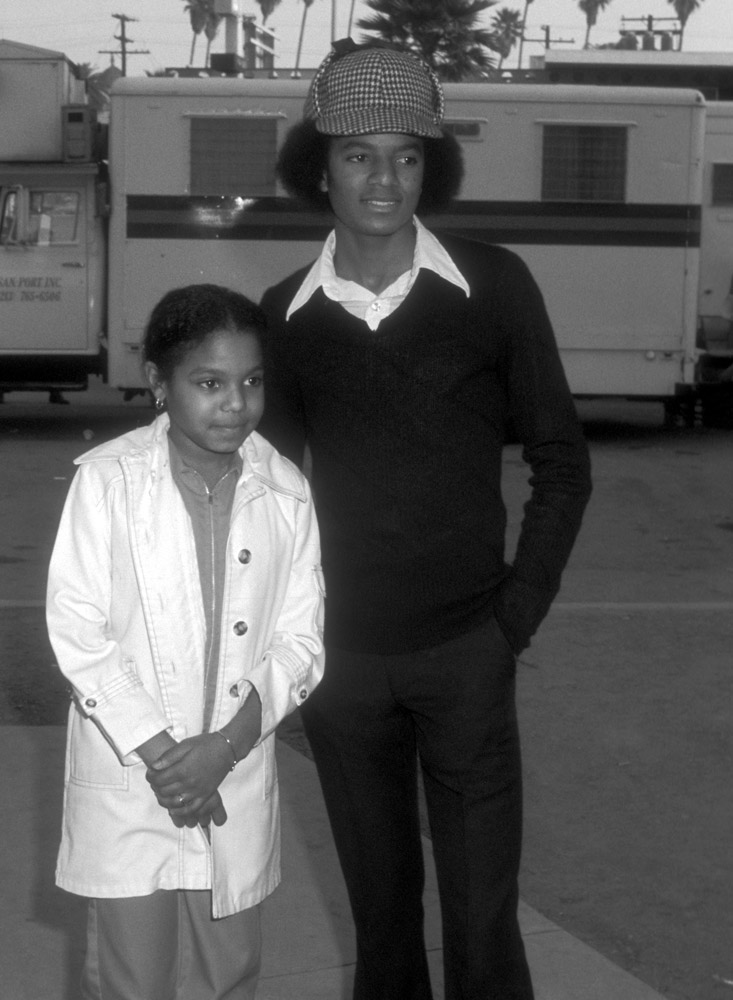 Janet and Michael Jackson at the American Music Awards rehearsal. Jan. 30, 1977