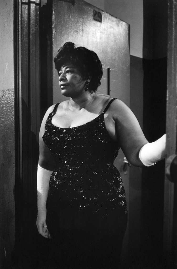 Ella Fitzgerald, Madison Square Garden, before singing at a "Birthday Salute" in honor of JFK, New York, May 19, 1962.