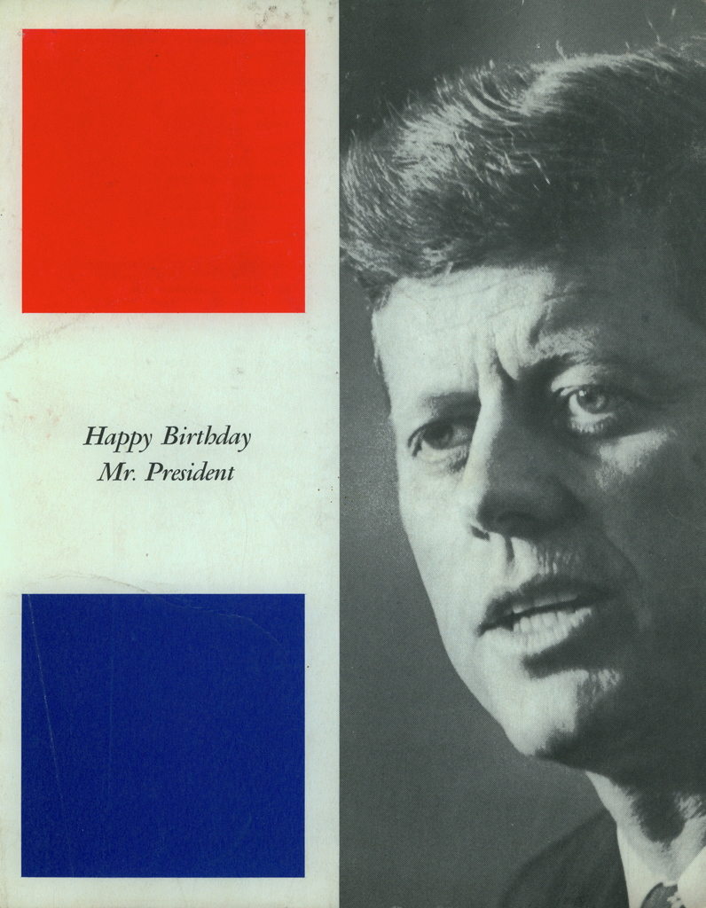 The program from a "Birthday Salute" in honor of President John F. Kennedy, New York, May 19, 1962.