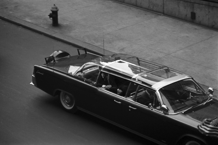 John F. Kennedy arrives in a limo at Madison Square Garden for a "Birthday Salute" in his honor, New York, May 19, 1962.
