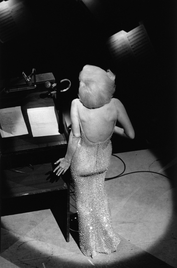 Marilyn Monroe sings "Happy Birthday" to President John F. Kennedy, New York, May 19, 1962.