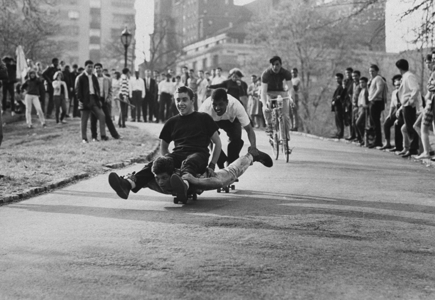 Skateboarding in New York City, 1965