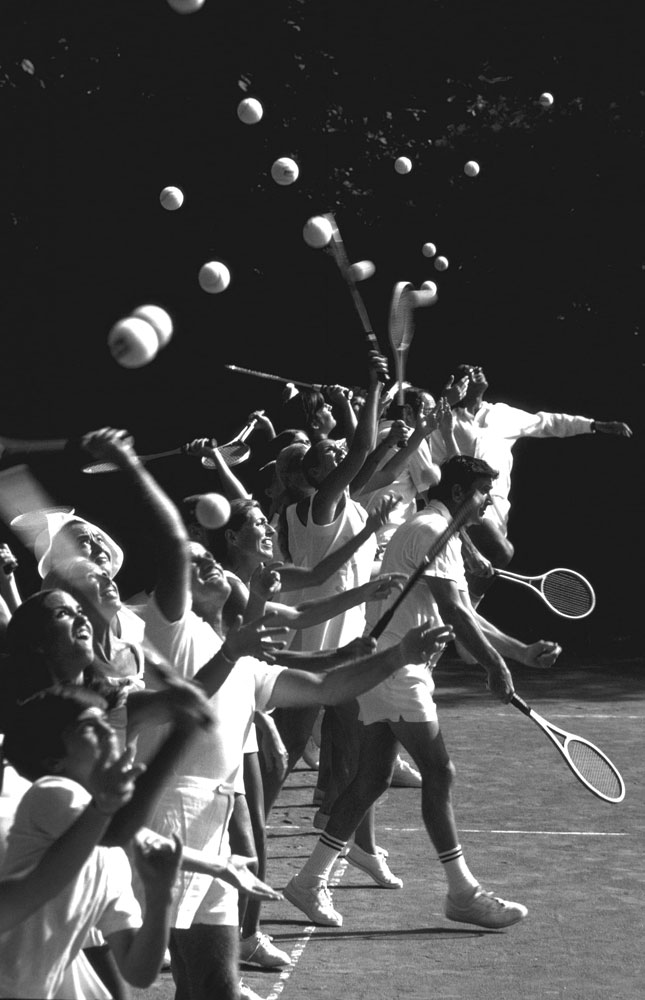 Private tennis court, Westhampton New York, 1972.